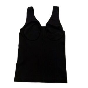 Women's Shapewear Tank Top with Non-padded Underwire Bra 1X Black #B071